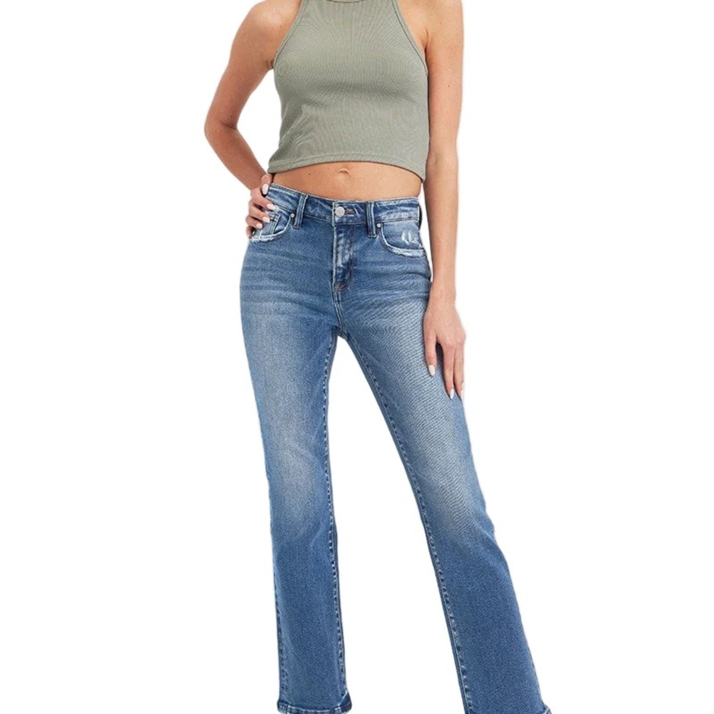 RISEN Mid Rise Straight Leg Women’s Jeans 7/28